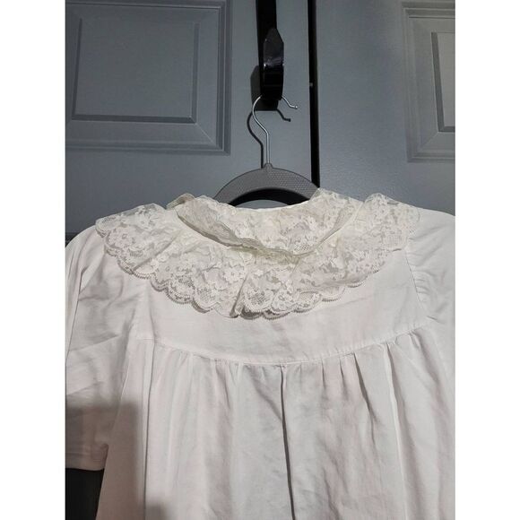 Cinzia white 3/4 Length sleeve cardigan with lace detail - Picture 8 of 8